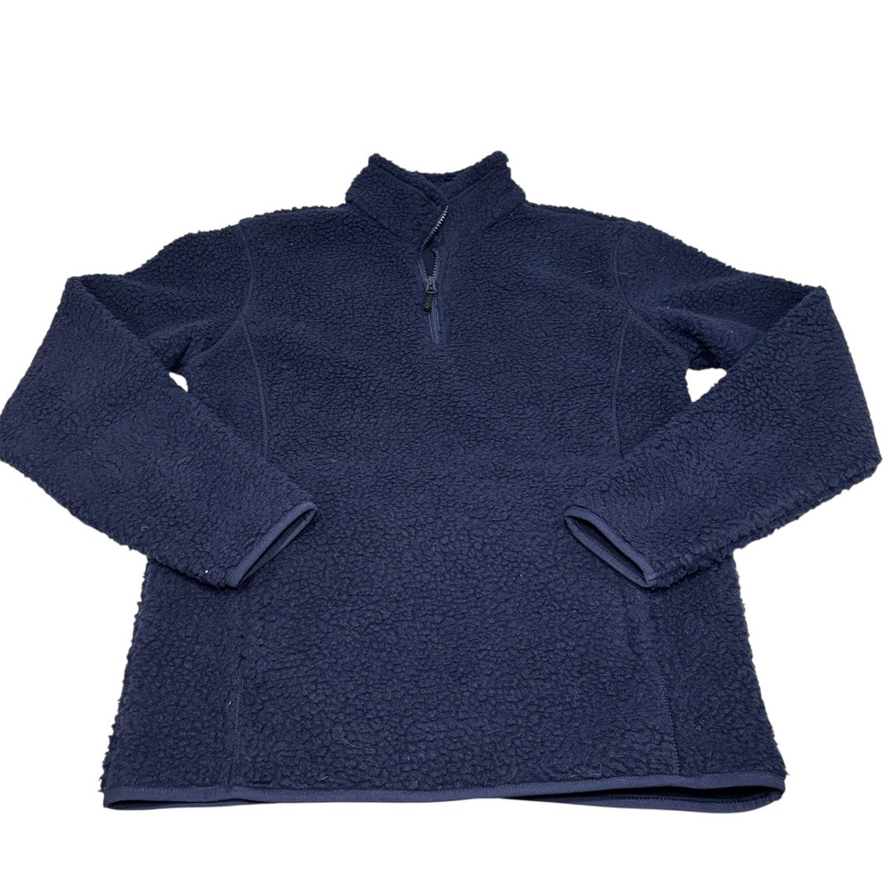 Amazon Essentials Navy Blue Fleece Pullover Quarter Zip Men's Unisex XS‎ Pockets - Picture 2 of 9